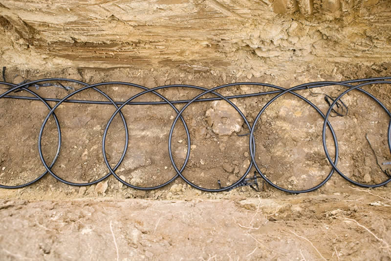 Geothermal underground coils